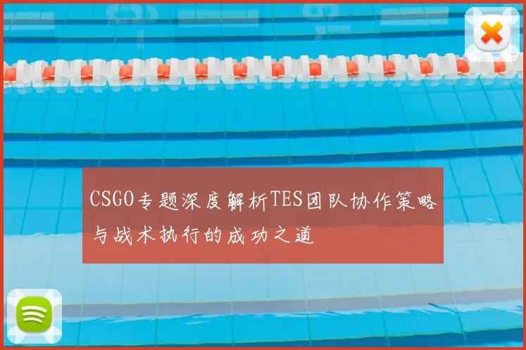 CSGO专题深度解析TES团队协作策略与战术执行的成功之道